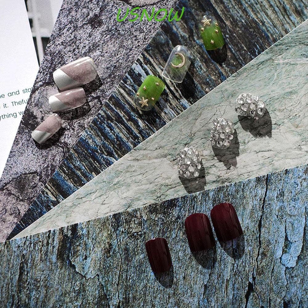 Bộ Móng Tay Giả Hình Chữ Nhật Dễ Thương|Bảng Trưng Bày Móng Tay Giả Họa Tiết Hoa Văn