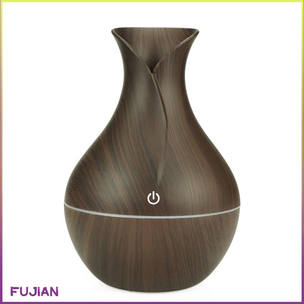 Electric Humidifier Aroma Oil Diffuser Ultrasonic Wood Grain Air Usb Mini Mist Maker Led Light For Home Office [B/12]