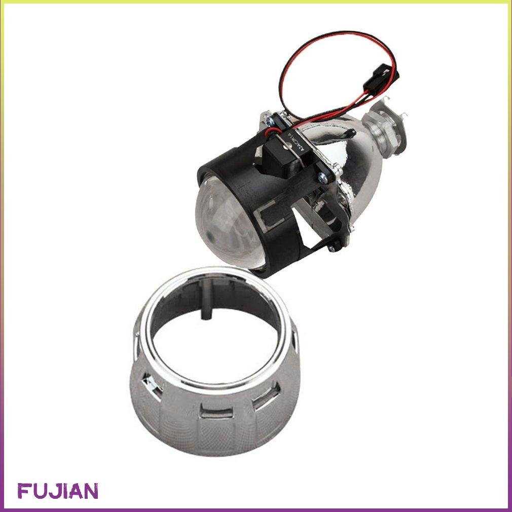 2.5 Inch Xenon Mini Bi-Xenon Hid Clear Projector Lens Cover Shroud Headlight Custom Headlamp H1 H4 H7 Silver