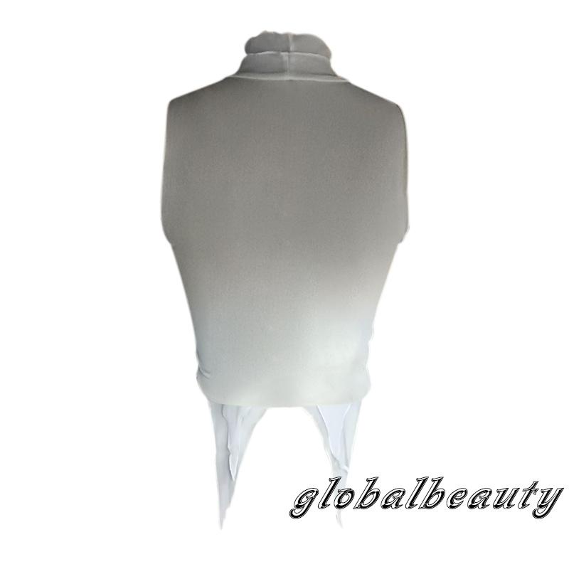 Áo Thun Không Tay Cổ Lọ In Chữ Thời Trang Dành Cho Nữ