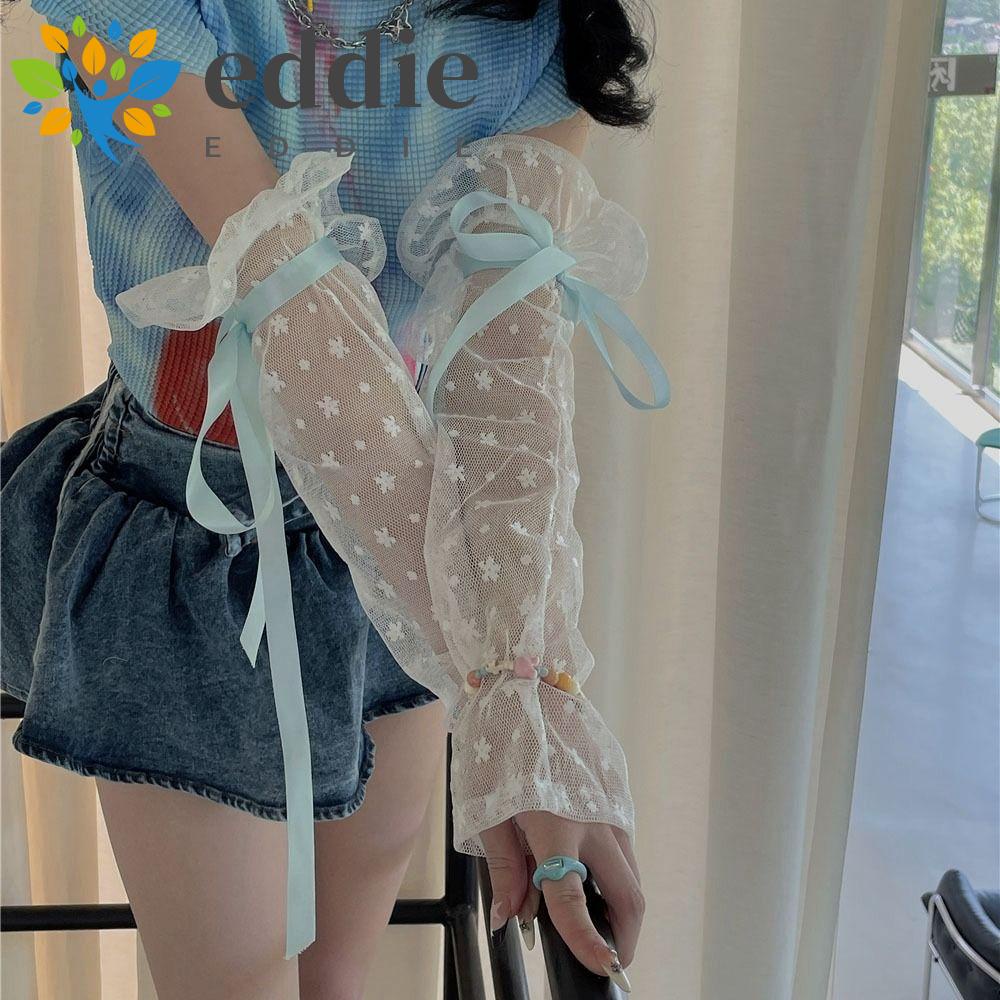 Găng Tay Chống Nắng Phối Ren Lưới 26Eddie Phong Cách Lolita