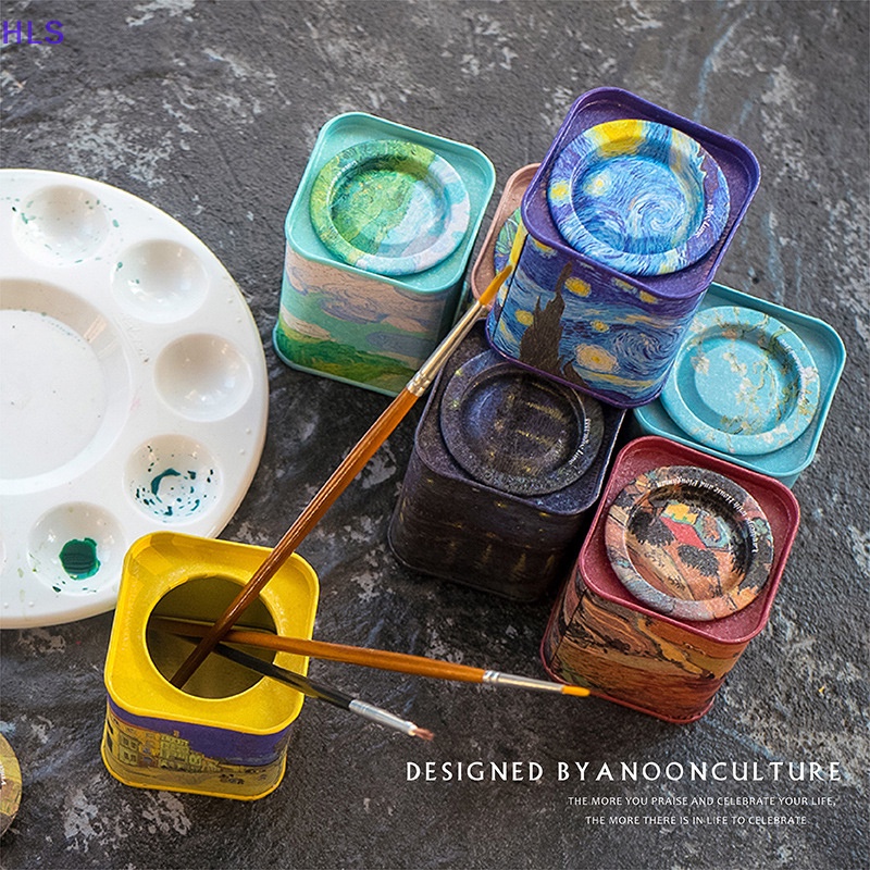 Hộp Thiếc Vuông Rỗng Đựng Đồ Thủ Công Phong Cách Retro