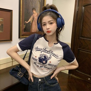 GD1 Áo phông áo croptop áo baby tee American Vintage 2023 New Y2K Style JN0810