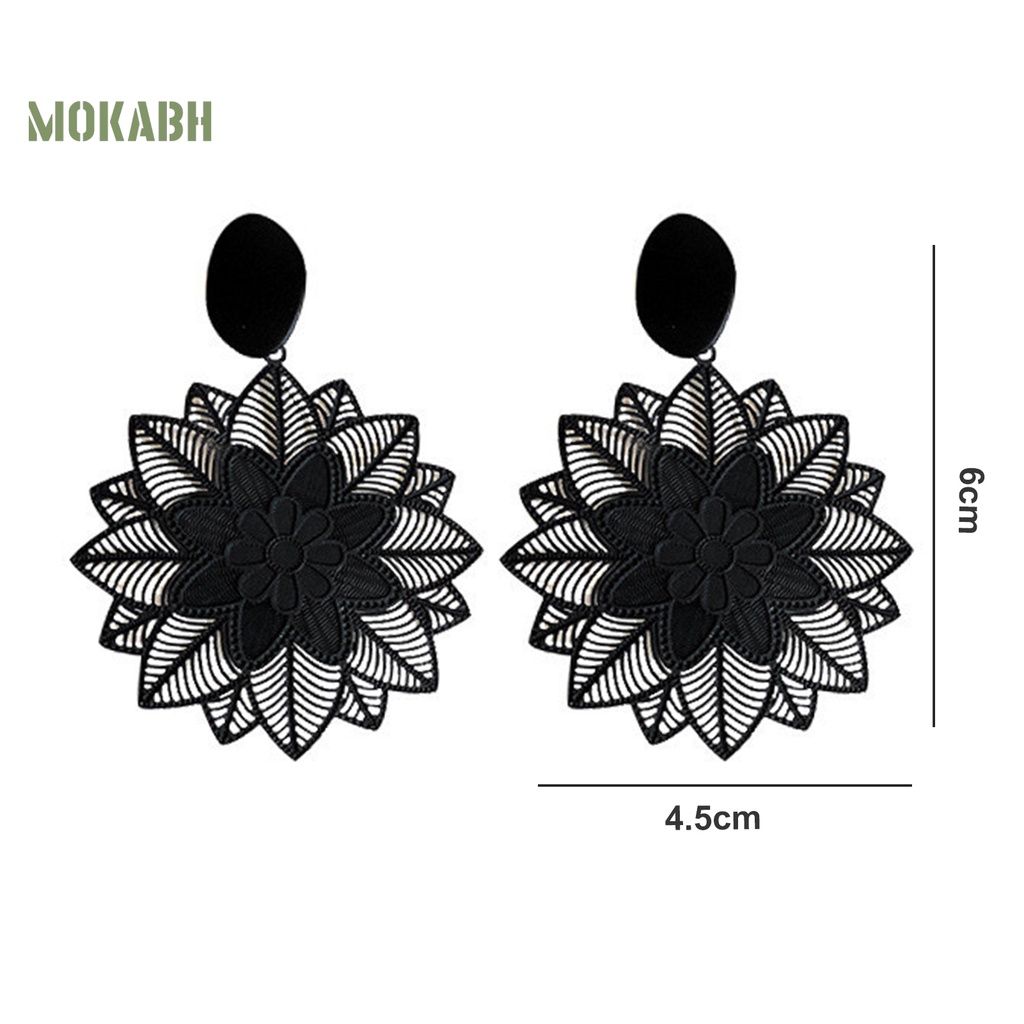 1 Đôi Bông Tai Hình Hoa Phong Cách Gothic Thời Trang