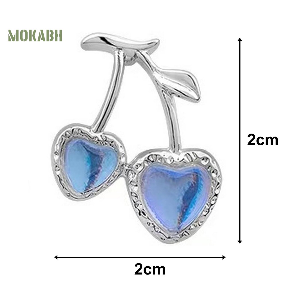 Đôi Bông Tai Hình Quả Cherry Đính Đá Thời Trang Cho Nữ