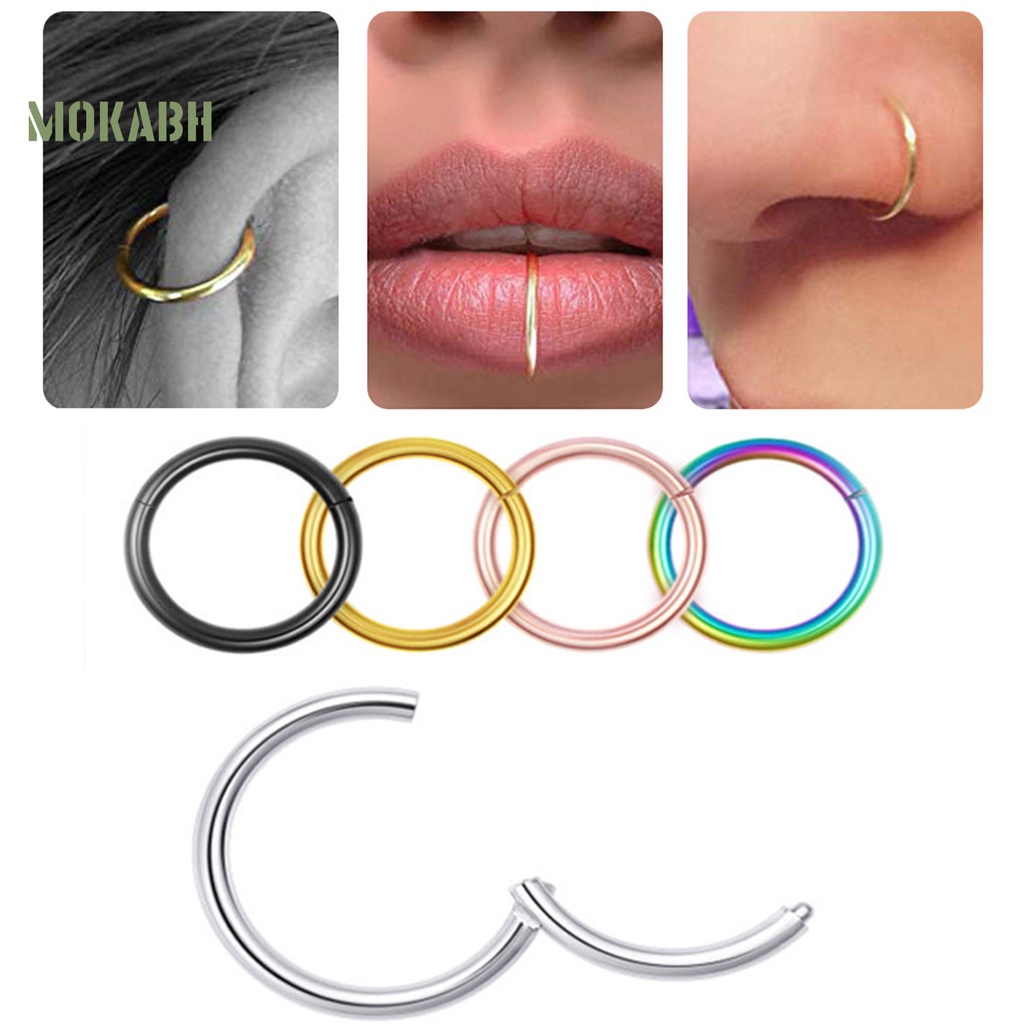 Khuyên Mũi / Môi Bằng Thép Không Gỉ Trang Trí Cá Tính