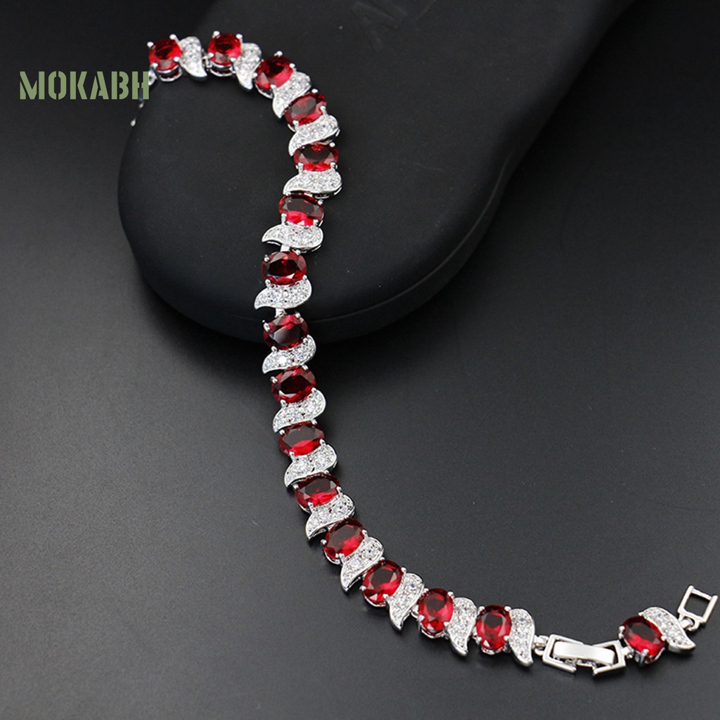 Vòng Tay Hình Chiếc Lá Đính Đá Màu Xanh Dương Thanh Lịch Tùy Chỉnh Thời Trang Cho Nữ