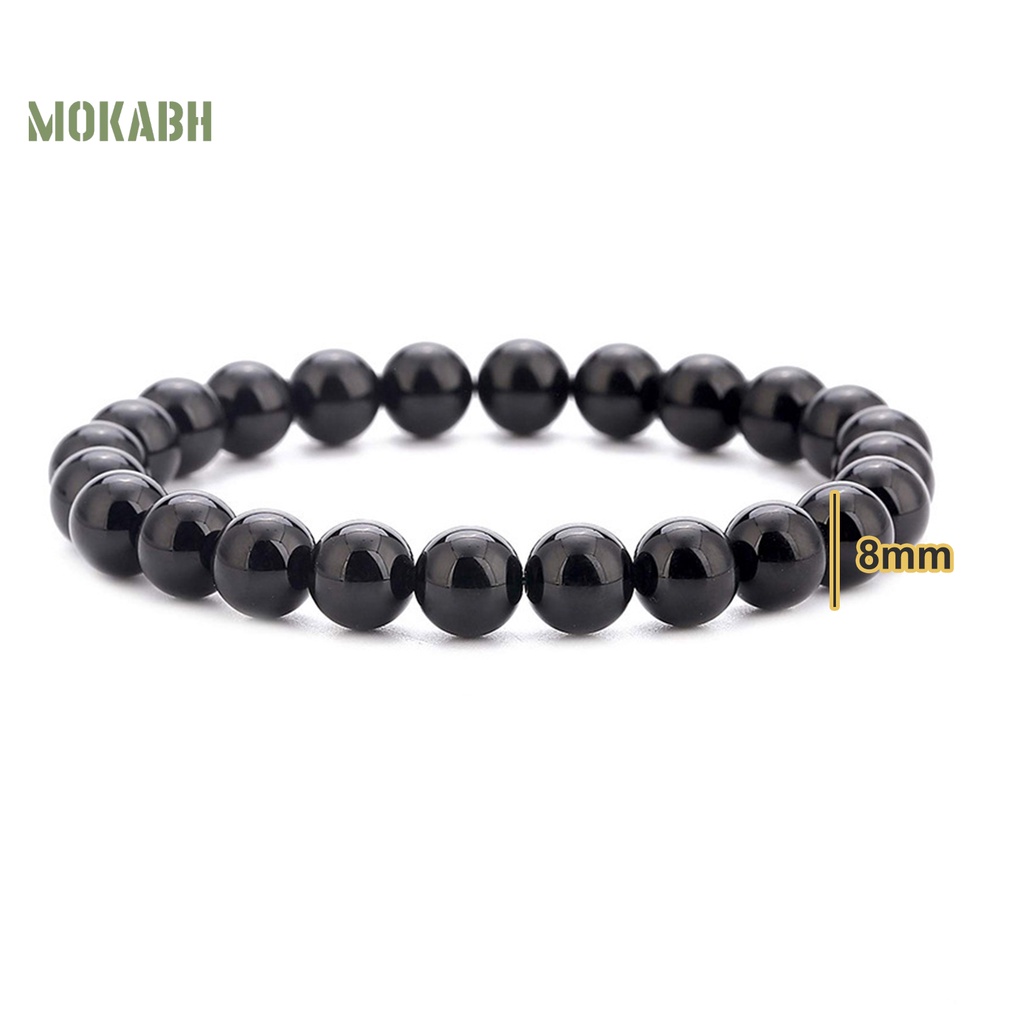 Set 4 Vòng Tay Chuỗi Hạt Đá Mắt Hổ Tự Nhiên 8mm Thời Trang Cho Cặp Đôi