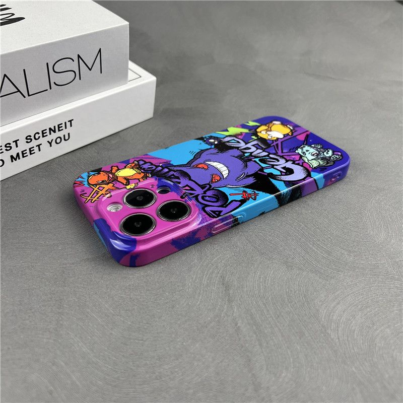 Ốp Điện Thoại Cứng Họa Tiết Graffiti Cho iPhone1312max 11 14pro Gengar QTV2