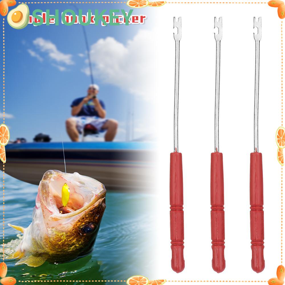 Set 1 / 3 Dụng Cụ Gỡ Lưỡi Câu Cá Bằng Thép Không Gỉ 140mm 6.8g Tiện Lợi