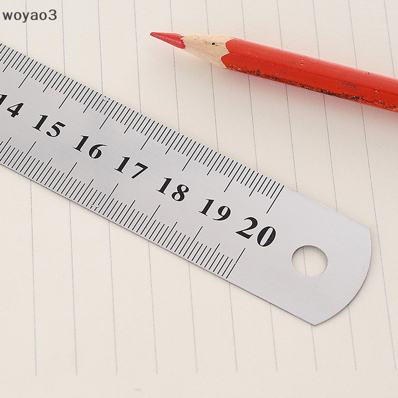 Thước Đo Hai Mặt Bằng Thép Không Gỉ 15-30cm woyao3