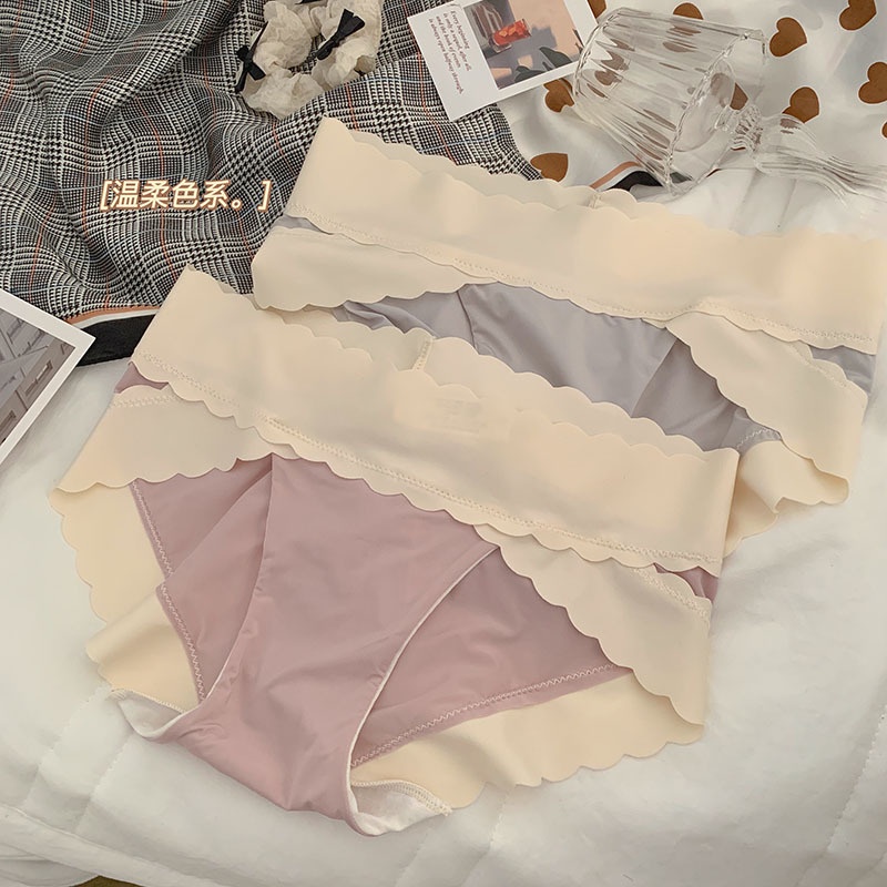 Quần Lót Lụa Lạnh Lưng Thấp Co Giãn Thoáng Khí Không Để Lại Dấu Vết Có Size Lớn Cho Nữ
