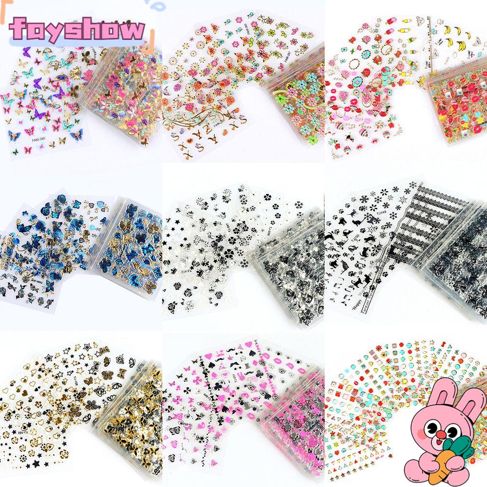 Bộ 30 Tấm Sticker Dán Móng Tay Tự Dính Nhiều Màu Sắc Thời Trang Dành Cho Nữ