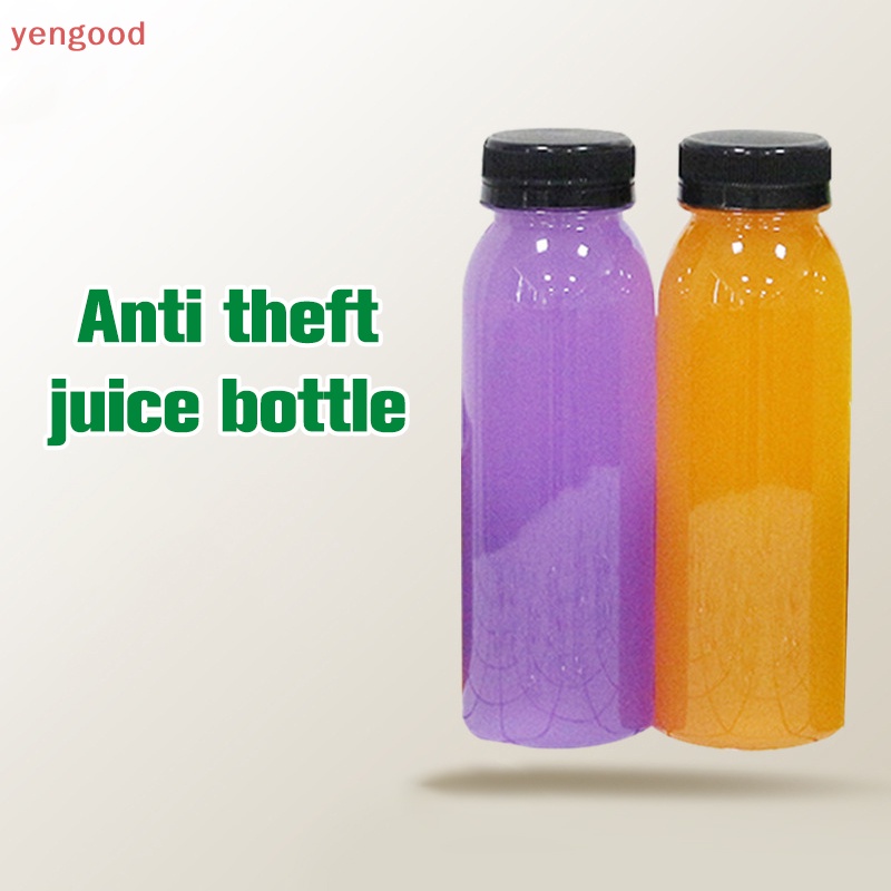 Bình Đựng Nước Ép / Sữa / Trái Cây Bằng Nhựa Trong Suốt Dung Tích 250ml Kèm Nắp Đậy Tiện Lợi