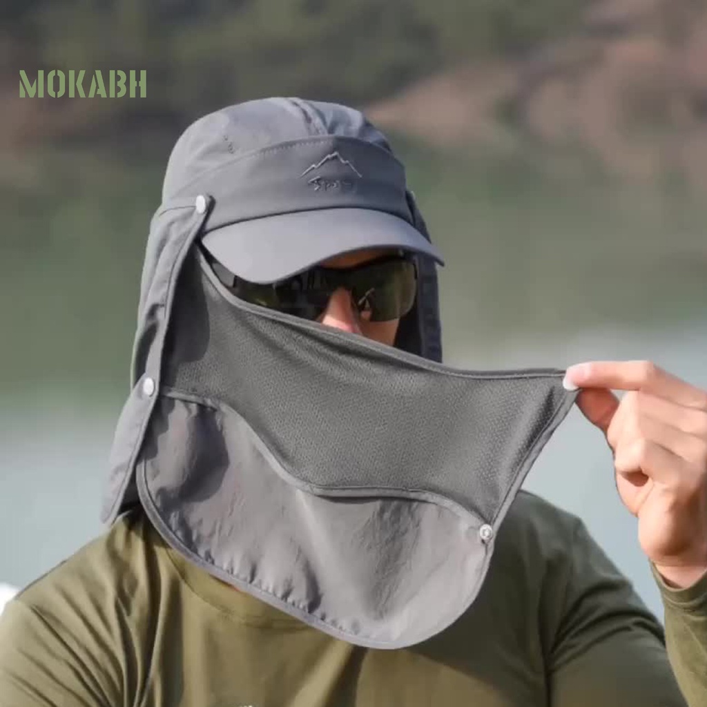 [Mok Abh] Mũ Lưỡi Trai Có Vòng Khóa Nhanh Khô Chống Gió Dùng Trong Nhà