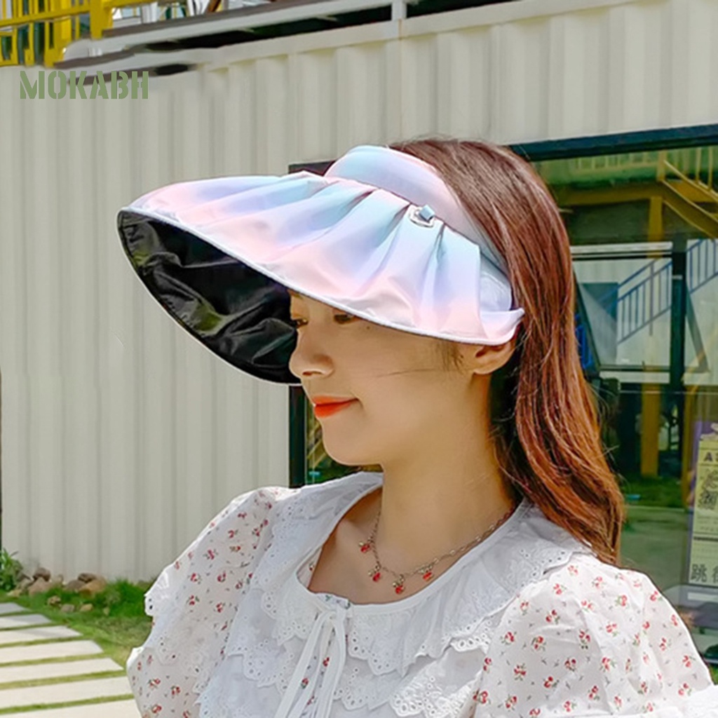Mũ Chống Nắng Mùa Hè Thoáng Khí Chống Tia UV Hình Vỏ Sò Màu Gradient Cho Nữ