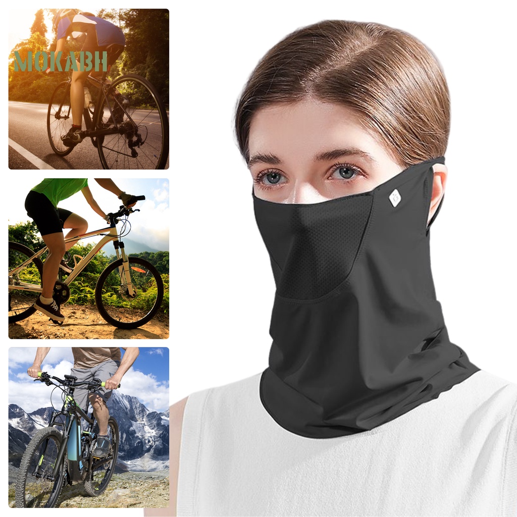 [Mok] Mạng Che Mặt Màu Trơn Cảm Giác Lạnh Tuyệt Vời Dùng Khi Lái Xe Ngoài Trời