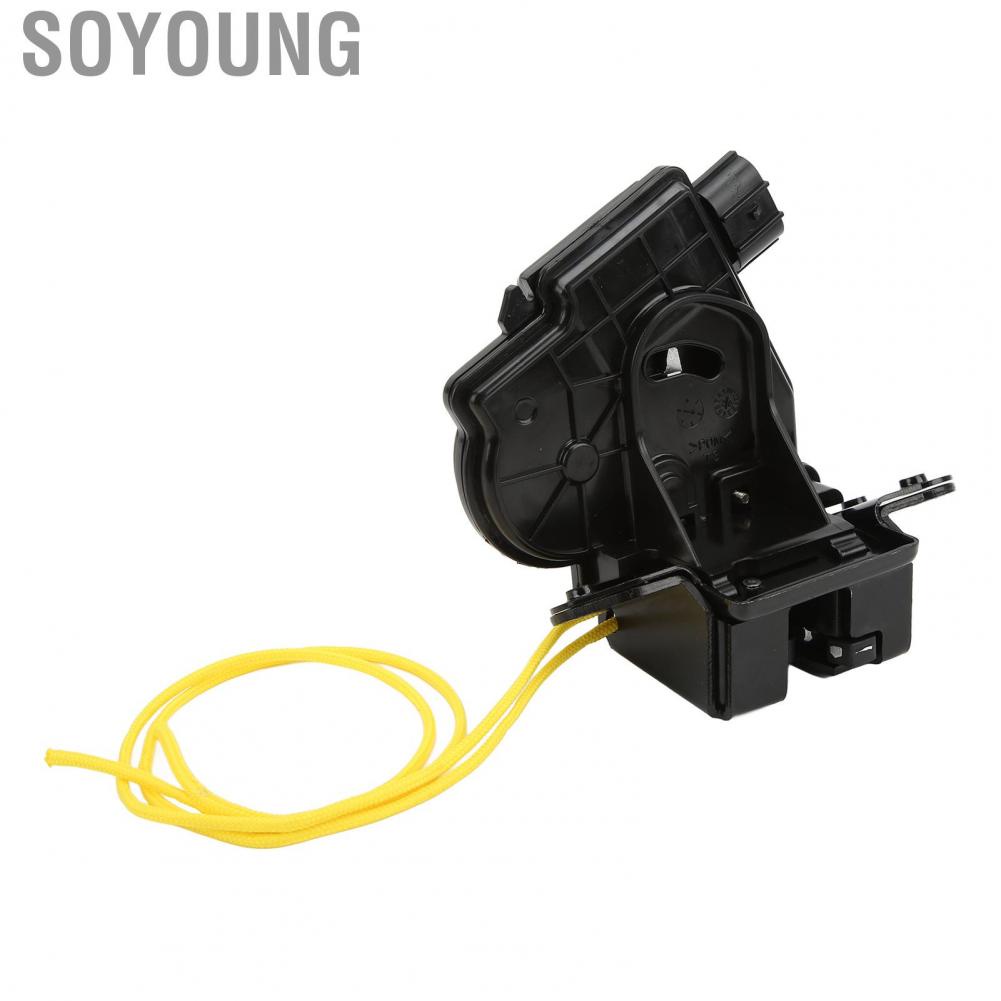 Soyoung 69350-28150 Black Iron Rear High Accuracy 69350‑28510 Trunk Lid Lock Actuator Replacement for Scion XB Wagon Base 2012‑2015