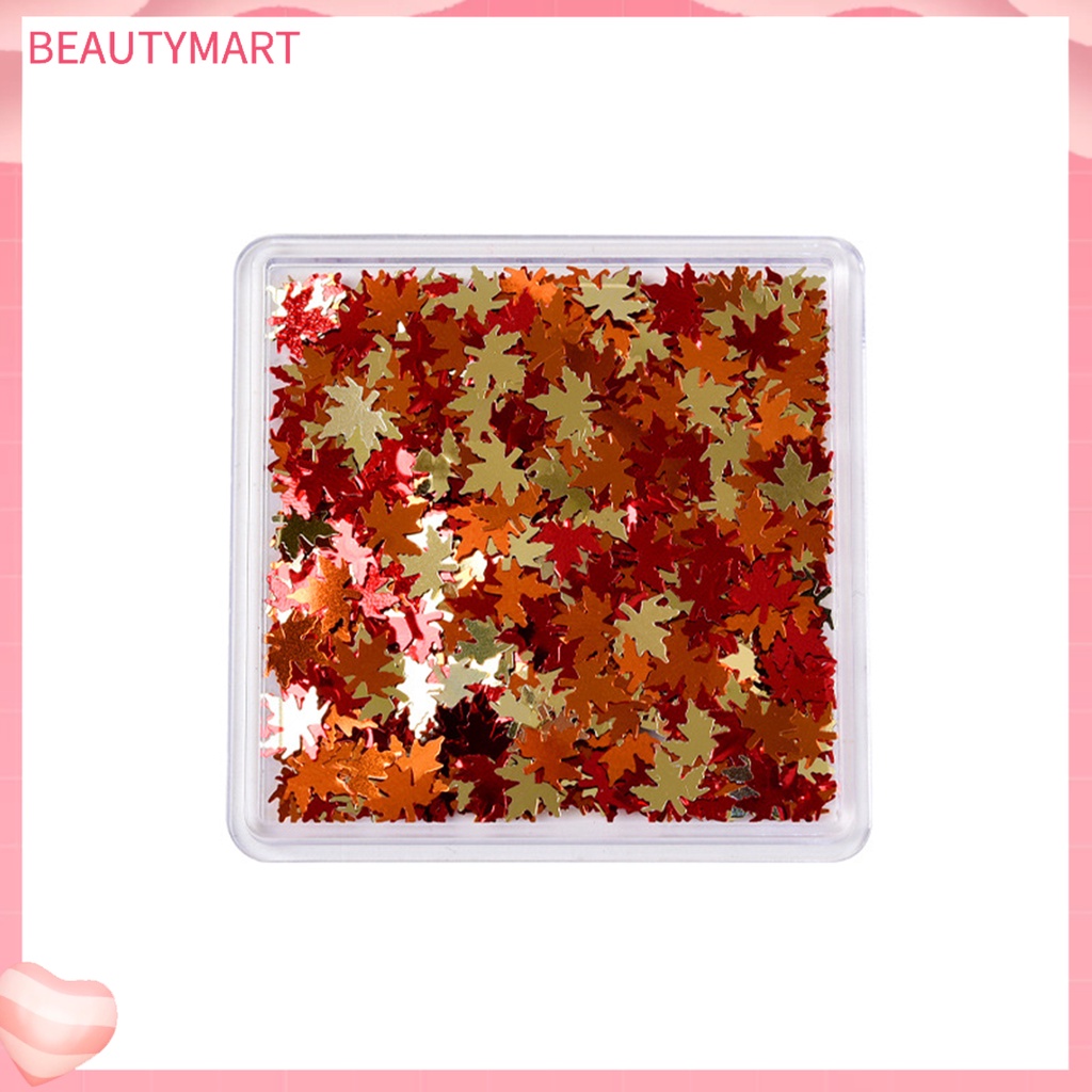 1 Hộp Kim Tuyến Lá Phong Mini Siêu Mỏng Nhiều Màu Sắc Lấp Lánh Trang Trí Móng Tay Nghệ Thuật DIY