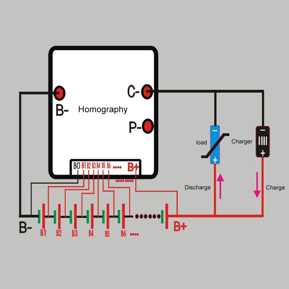 RIRIHI Bảng Mạch Bảo Vệ Pin Lithium 16S 60V 50A BMS