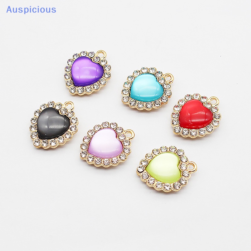 Phụ Kiện Trang Sức Treo Tường Hình Trái Tim Bằng Resin Màu Vàng 18MM Phong Cách Hàn Quốc