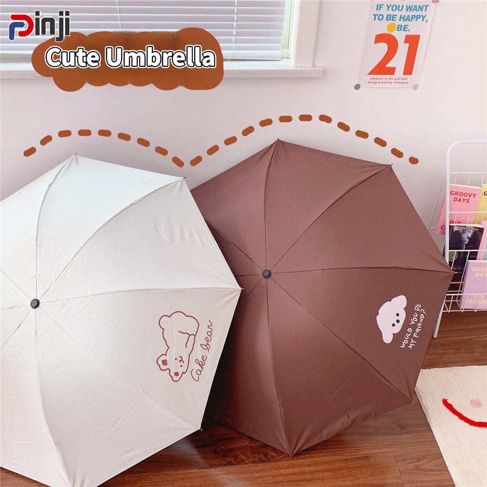 Dù Gấp Chống Tia UV Họa Tiết Hoa Anh Đào Dễ Thương