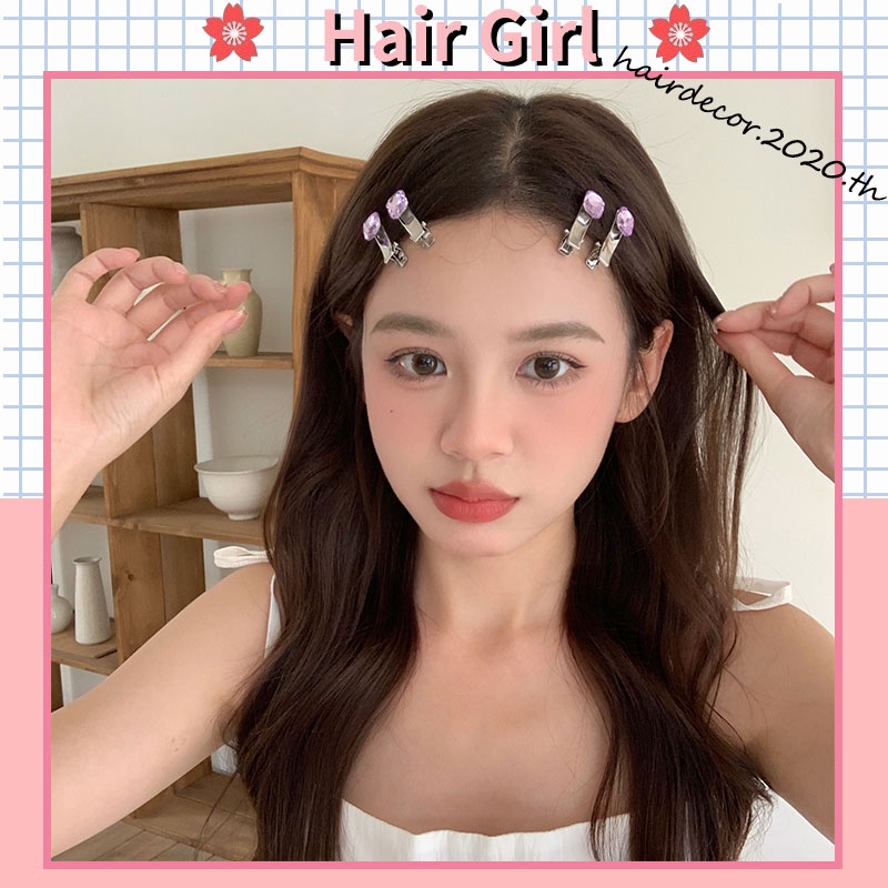 Hộp 4 Kẹp Tóc Kim Loại Đính Đá Sang Trọng Cho Nữ Mã 2023