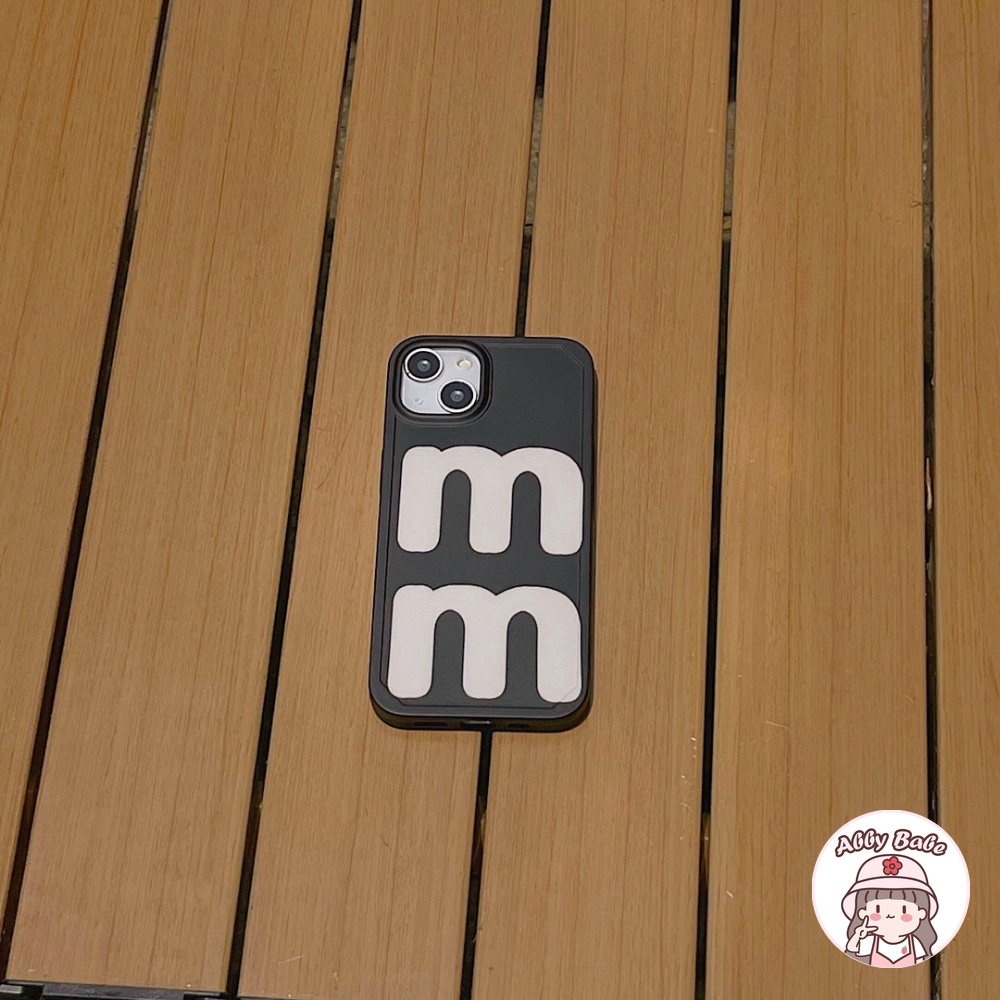 Ốp Điện Thoại IMD Mềm Nhám Màu Đen In Chữ Đơn Giản Chống Dơ Cho IPhone 14 Pro Max 11 12 Pro Max