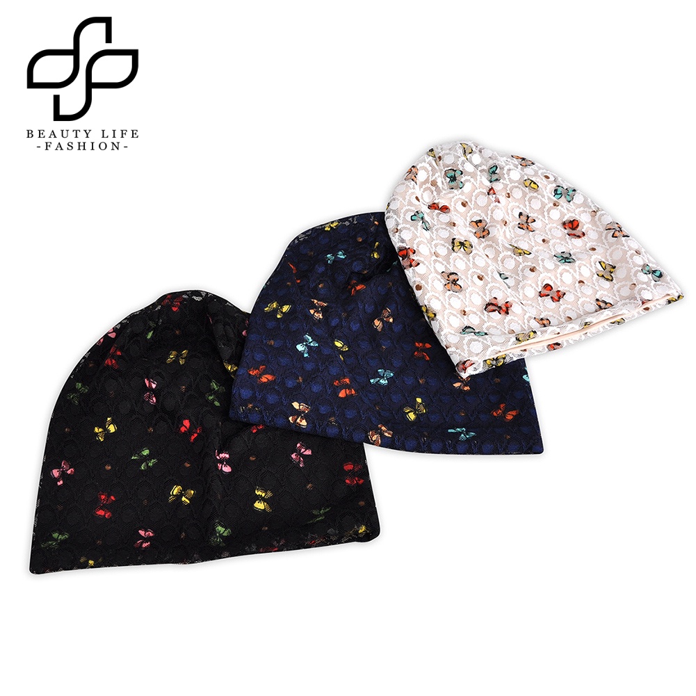 Mũ Lưới Trùm Đầu Họa Tiết Bươm Bướm Nhiều Màu Sắc Thời Trang Mùa Hè Cho Mẹ Bầu