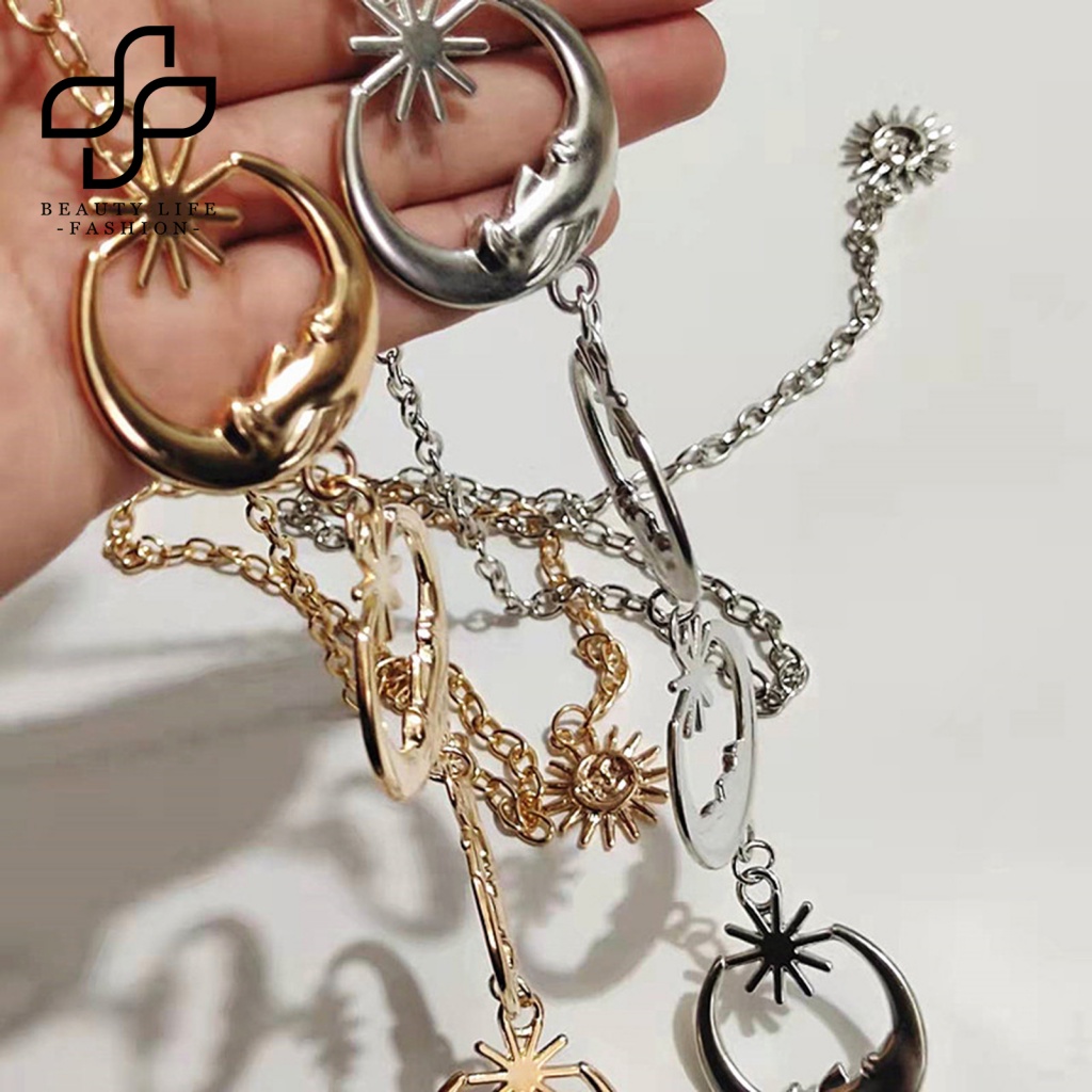 Dây Xích Đeo Hông Hình Trăng Sao Phong Cách Punk Hip Hop Nhỏ Gọn Lâu Trôi