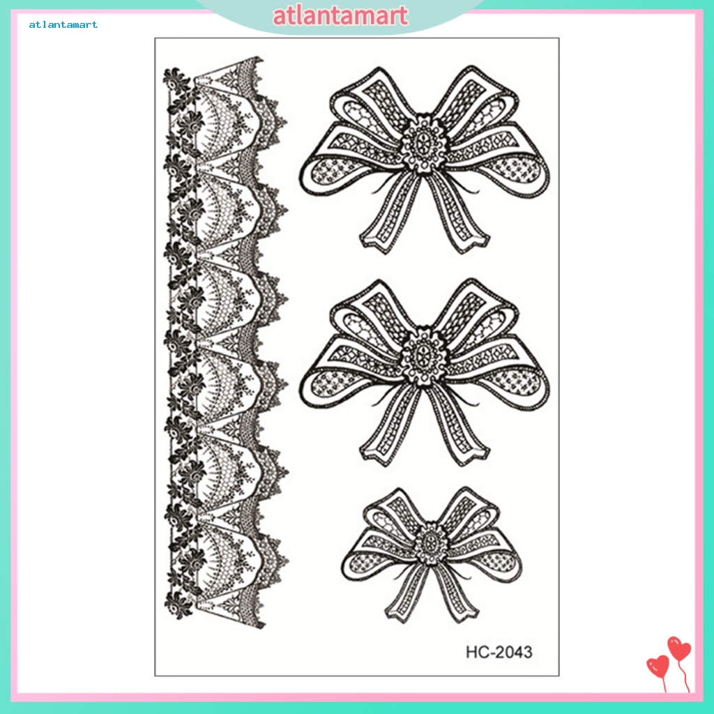 Túi Đựng Đồ Dùng Cao Cấp Tiện Dụng| Hình Xăm Dán Tạm Thời Họa Tiết Ren Trắng Đen Sành Điệu Cho Người Lớn