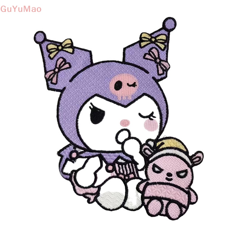 [cxGUYU] Miếng Vá Quần Áo Jean Thêu Họa Tiết Động Vật Kuromi Hòa Tan Trong Nước Dễ Thương DIY PRTA