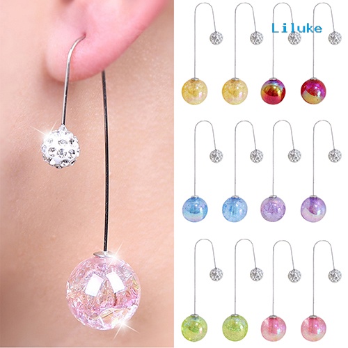 Đôi Khuyên Tai HìNh Chữ U PhốI 2 ĐầU NgọC Trai Giả ThờI Trang Cho Nữ