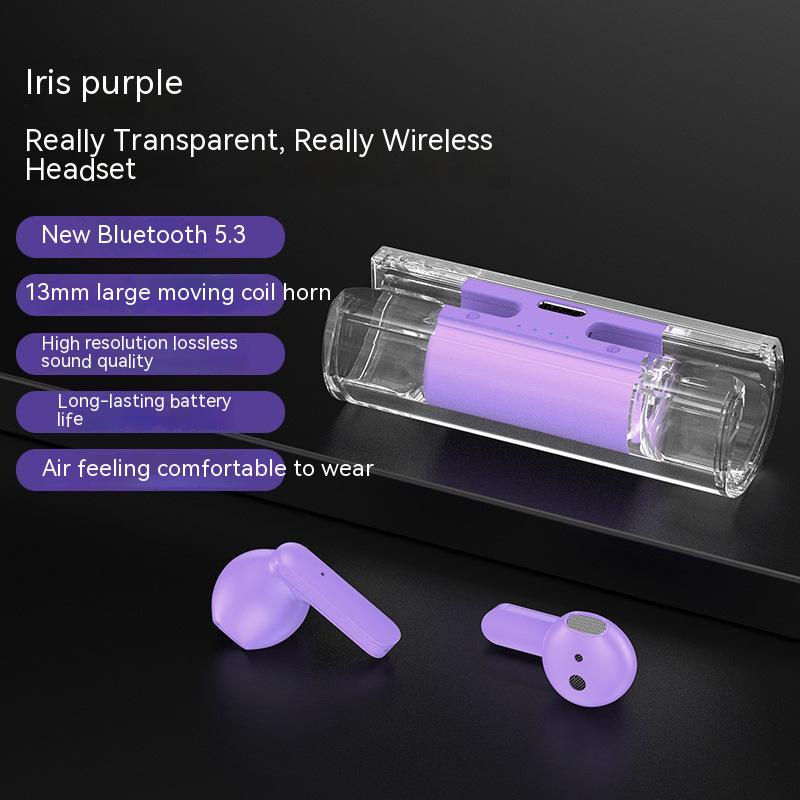 Tai Nghe Bluetooth 5.3 TWS Năng Lượng Thấp Trong Suốt Dùng Chơi Game