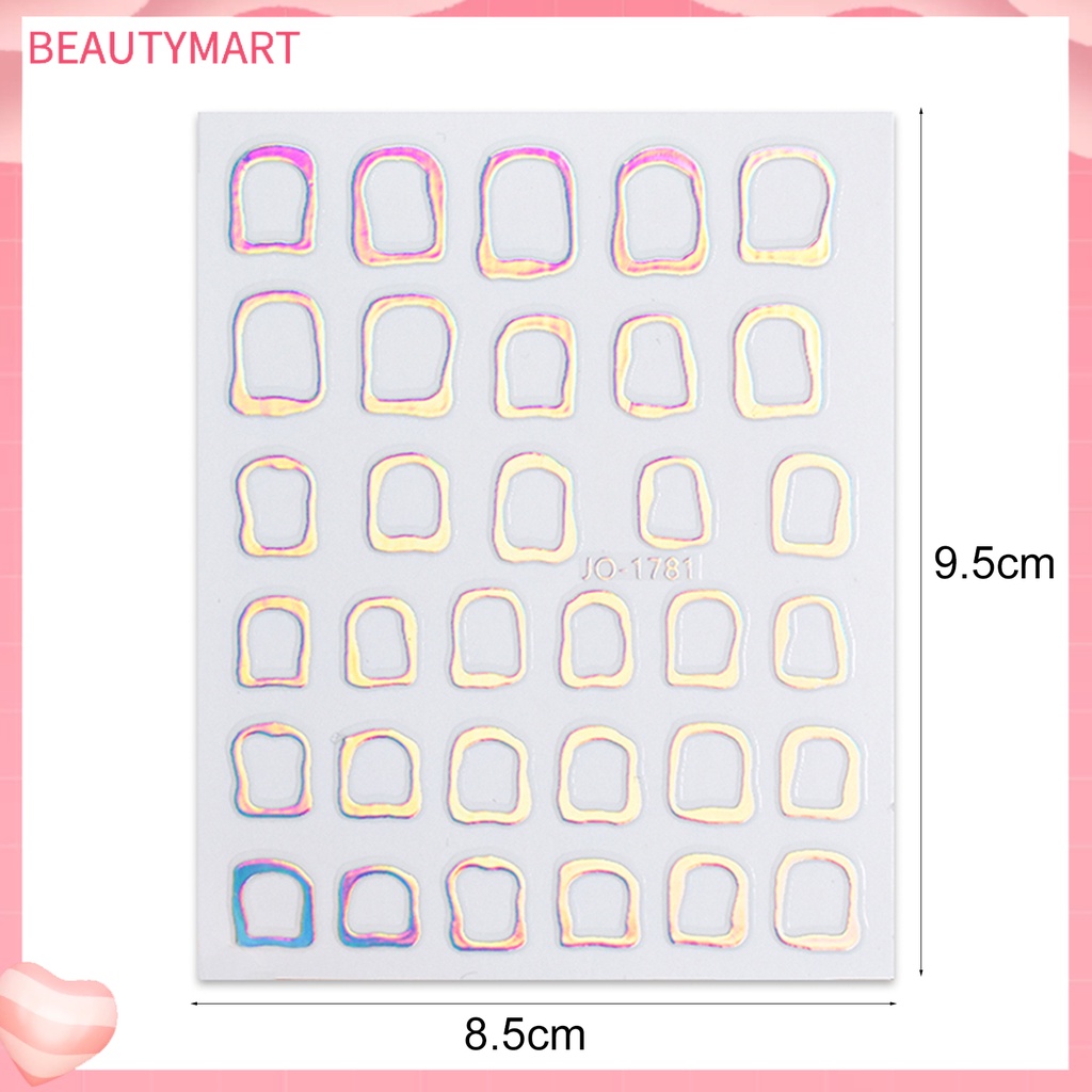 Miếng Dán Trang Trí Móng Tay Lấp Lánh Nhiều Màu Sắc