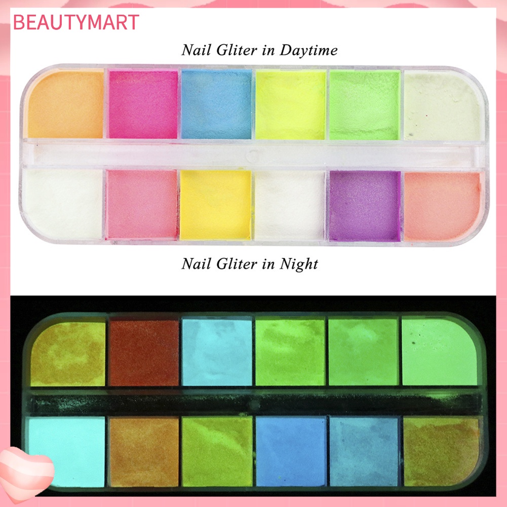 Bột Dạ Quang Lấp Lánh Dùng Trang Trí Móng Tay DIY