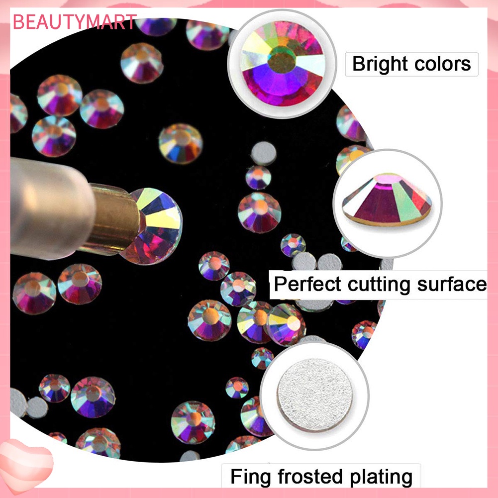 Bộ Đá Pha Lê Nhiều Hình Dạng Kèm Nhíp Gắp Trang Trí Móng Tay Nghệ Thuật