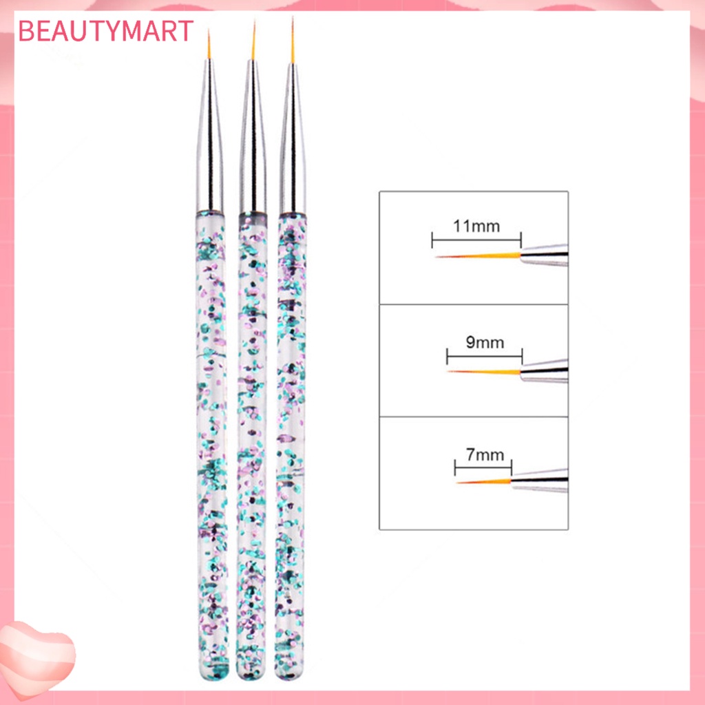 Set 3 Bút Vẽ Móng Tay Acrylic Siêu Mỏng Họa Tiết Độc Đáo Cho Nữ DIY