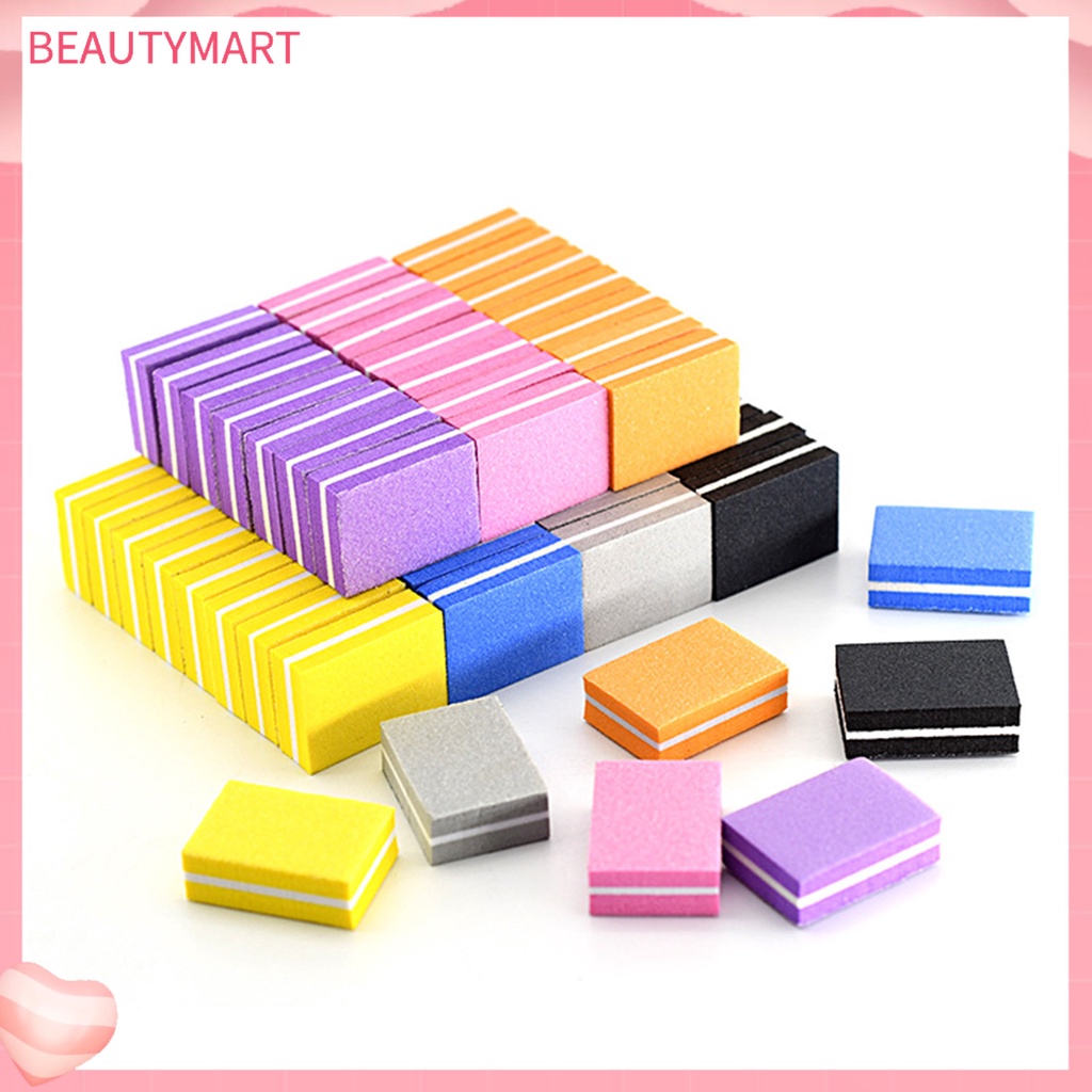 Bộ 50 Miếng Bông Dũa Móng Hai Mặt Độ Co Giãn Cao Kích Thước Nhỏ Gọn Có Thể Tái Sử Dụng