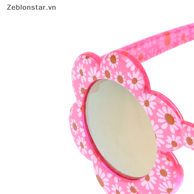 Kính Mát Tròn Chống Tia UV400 Họa Tiết Hoa Hoạt Hình Nhiều Màu Sắc Thời Trang Cho Bé