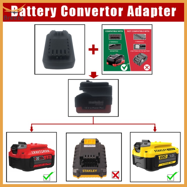 Bộ Chuyển Đổi Pin Lithium 18v Sang Stanle Craftsman 18v / 20v