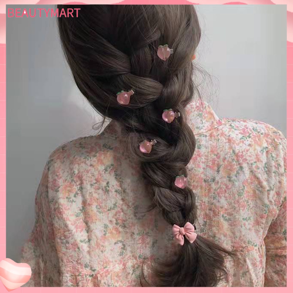 Kẹp Tóc Hình Trái Tim / Hoa Hồng / Nơ / Bướm Dễ Thương Chống Trượt Thời Trang Mùa Hè Cho Nữ