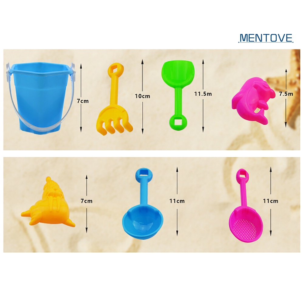 Bộ 7 Dụng Cụ Xẻng Xúc Cát Đồ Chơi Mini Cho Bé