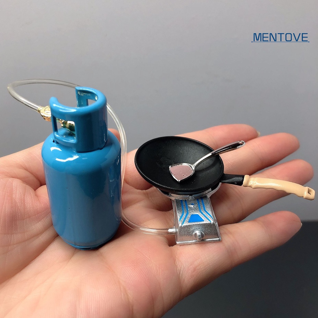 Đồ trang trí Bếp Gas Mini Bằng Hợp Kim Kẽm Tỉ Lệ 1 / 12 Dùng Trang Trí Nhà Búp Bê