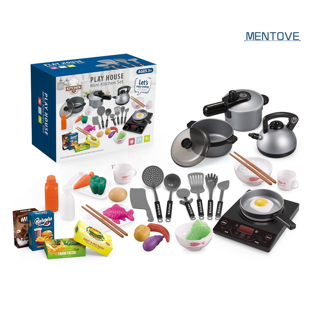 Set 36 Dụng Cụ Nấu Ăn Mô Phỏng Có Hiệu Ứng Âm Thanh Sống Động Như Thật Cho Bé