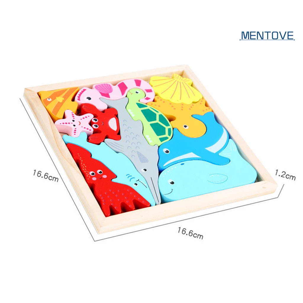 Đồ chơi trẻ em Lắp Ráp 3D Bằng Gỗ Họa Tiết Hoạt Hình Cho Bé