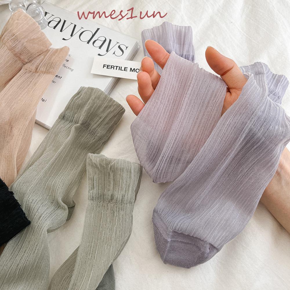 Vớ Mỏng Màu Trơn Thoáng Khí Thời Trang WMES15H Cho Nữ
