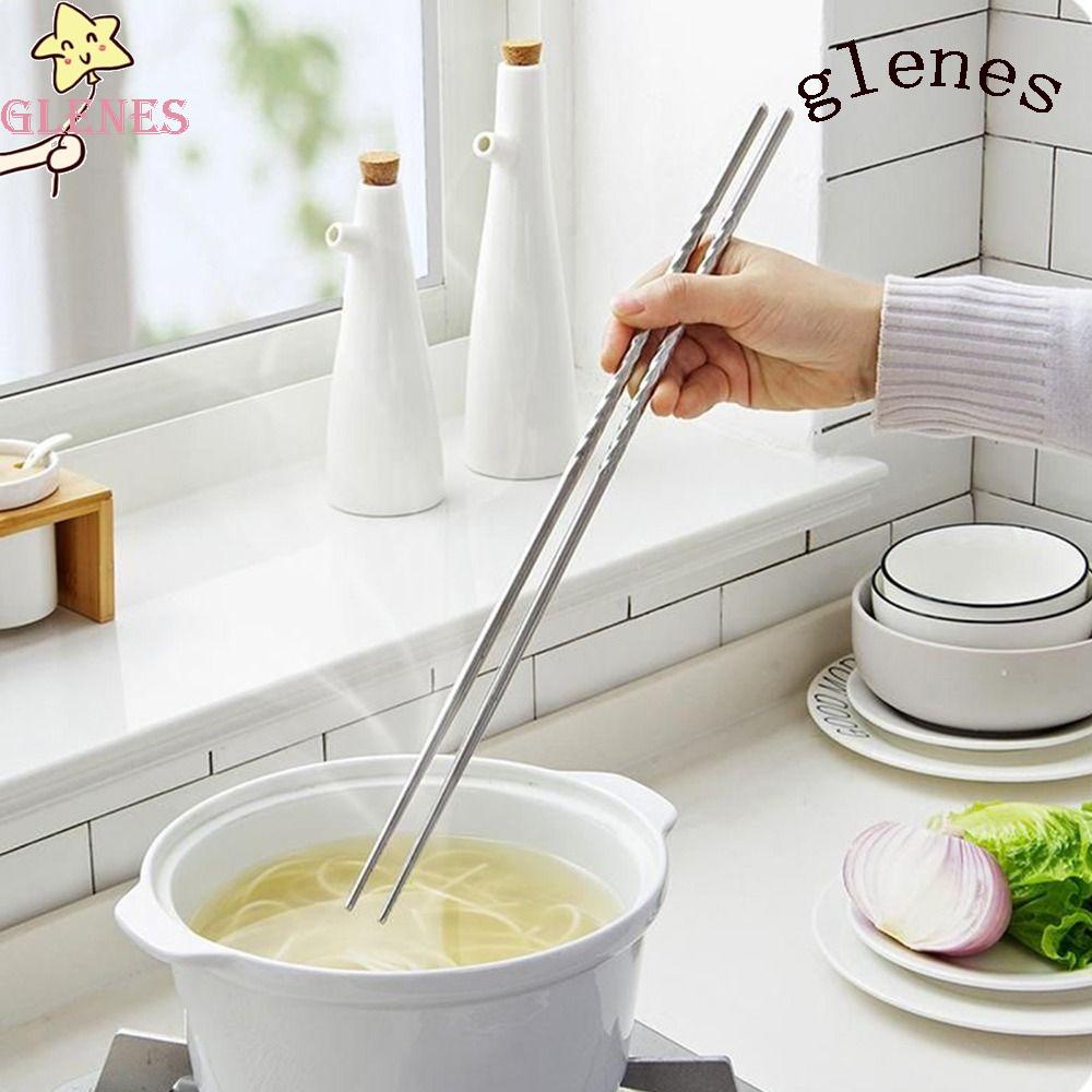 Glenes Đũa Tròn Bằng Thép Không Gỉ Chống Trượt Có Thể Tái Sử Dụng