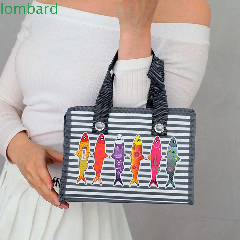 Lombard Túi Đựng Đồ Ăn Trưa Bằng Vải Không Dệt Họa Tiết Hoạt Hình Xinh Xắn Tiện Dụng
