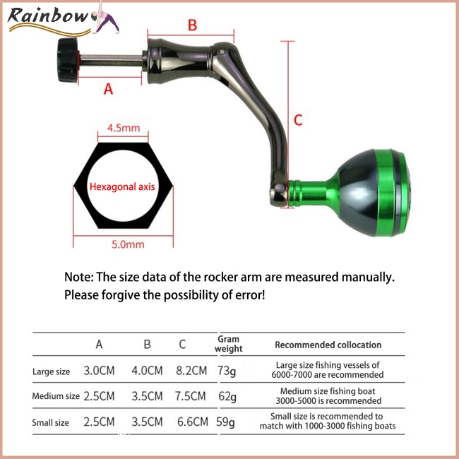 Tay Quay Máy Câu Cá Bằng Kim Loại Gọn Nhẹ Nhiều Màu Sắc